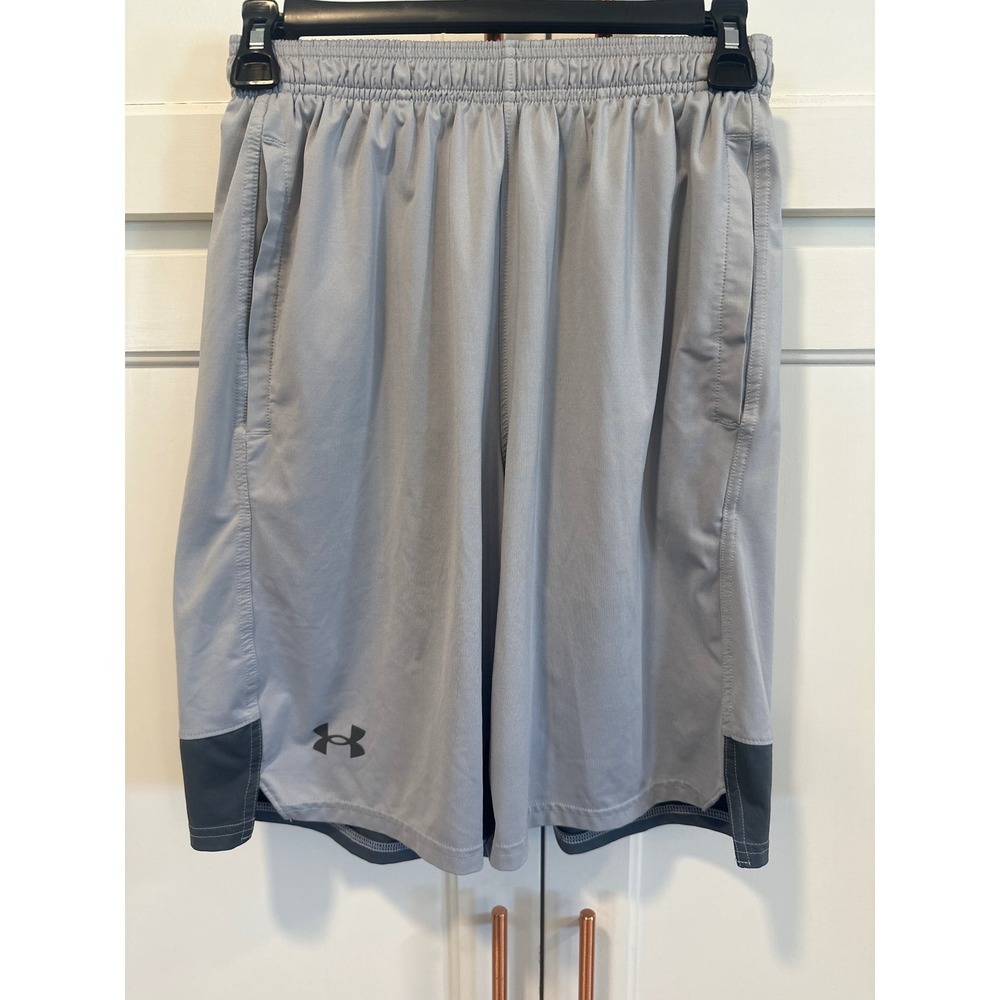 Under Armour Men's Gray Athletic Shorts Size S/P Loose Fit Gym Workout